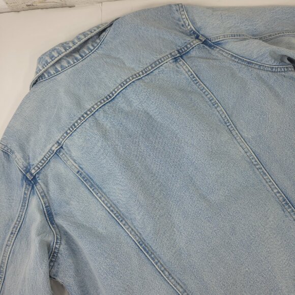 NWT $109 LUCKY BRAND BLUE DENIM JACKET WOMEN'S SIZE LARGE LIGHT WASH POCKETS NEW - Picture 8 of 16